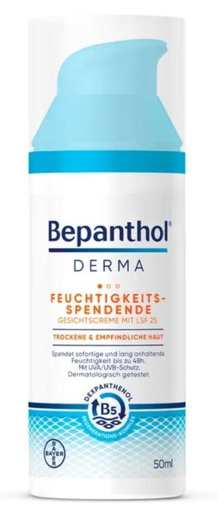 Bepanthol Derma Feuchtigkeit. Gesichtscreme LSF25, 50 ml Produktbild 