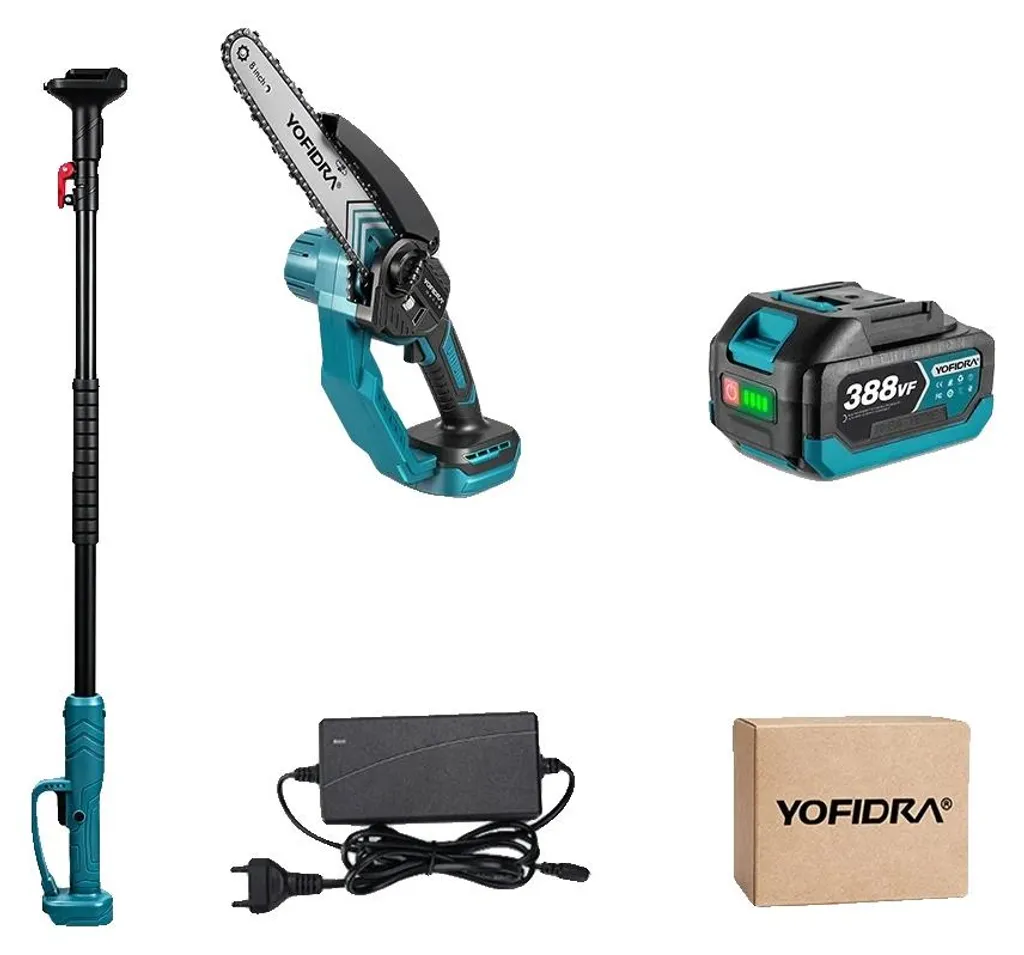 Tronçonneuse télescopique moteur brushless puissante kit batterie 18V