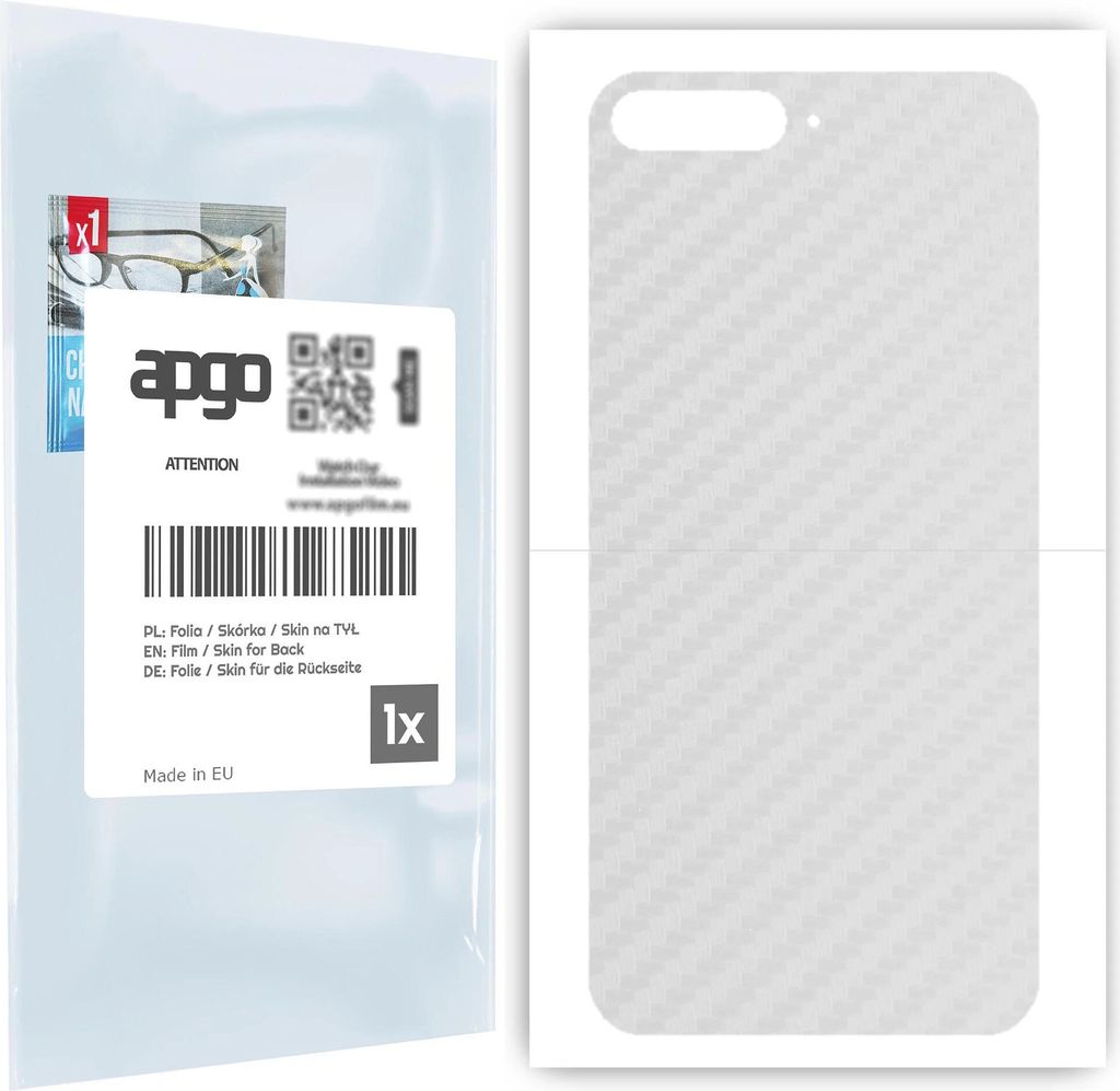 apgo Rückseite Schutzfolie für Huawei Y6 (2018) - Hinten Schutzfolie Carbon Transparent (durchsichtig), Rückseite Folie schützt vor Kratzern un...