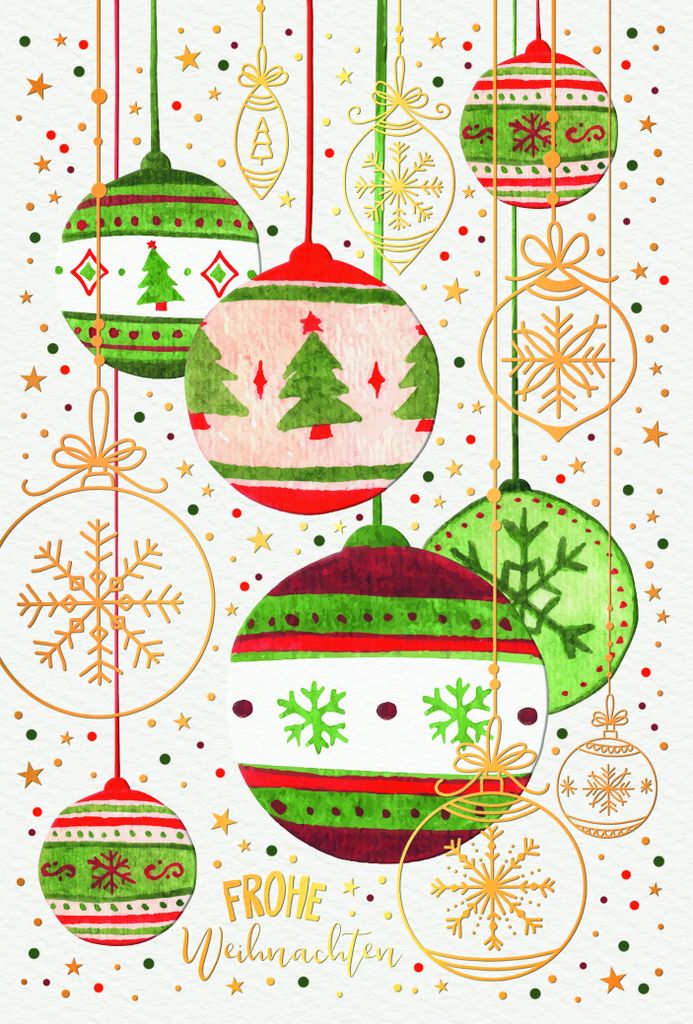 Weihnachten Grußkarte - Glückwunschkarte mit Umschlag