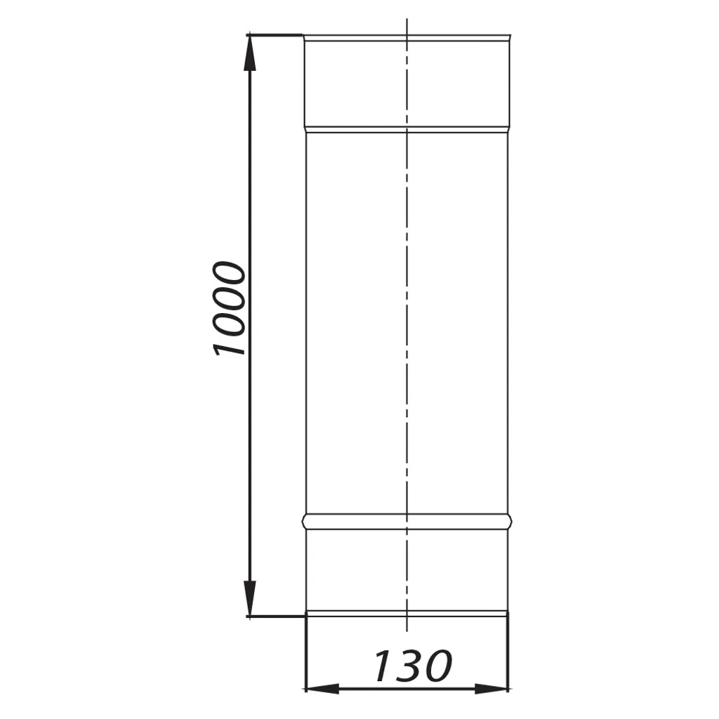ADAM GAS EW Tubo Inox Ø130 1m | Efficienza Fumi Professionale