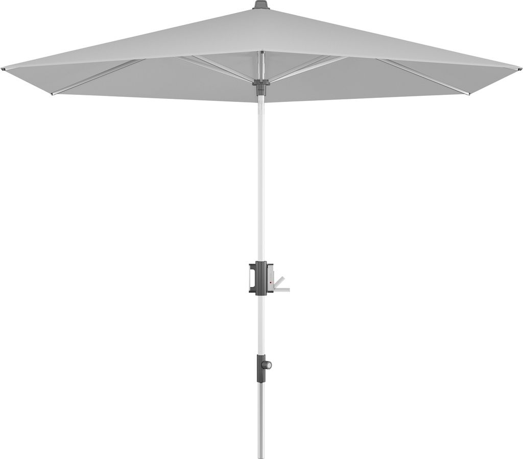 Sonnenschirm - Hellgrau - mit Kurbel - Aluminiumgestell - Ø 290 cm