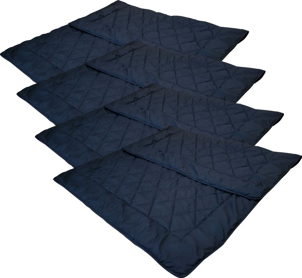 Leichtsteppbett Sommer Steppbett ca. 135x200 cm leichte Sommerdecke Kochfest 95° für Camping heiße Sommertage Farbe: Schwarz 4 Stück