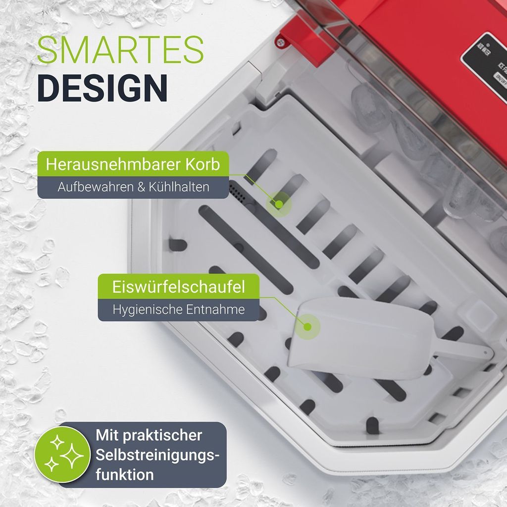 Juskys Eiswürfelmaschine IceOracle - Eiswürfel in wenigen Produktbild 6