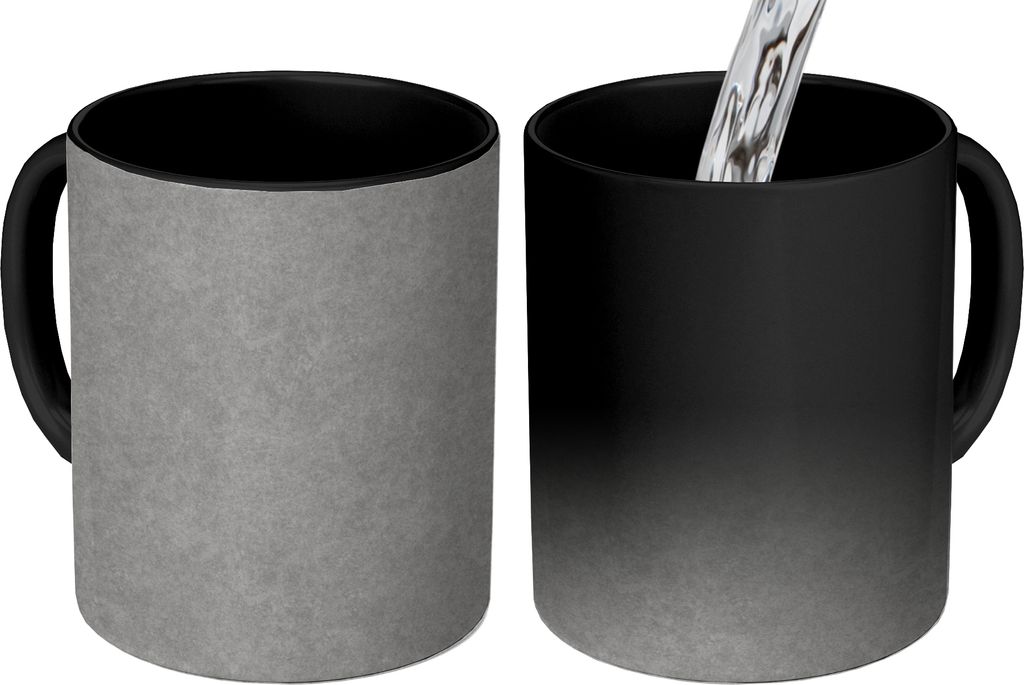 MuchoWow Zauber Tasse Zaubertasse Magic Beton - Alt - Muster 350 ml Farbwechsel Becher Geschenk Geschenkidee - Magic-Tasse - Fototasse - Keramikt...