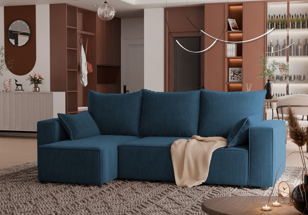 4ALLHOME Ecksofa Cordi mit Schlaffunktion, Couch, Sofa mit Produktbild 