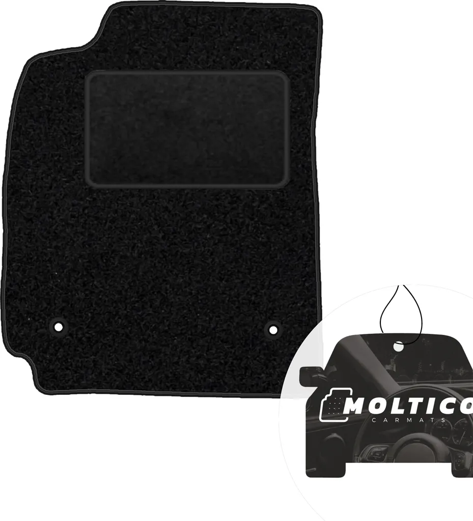 moto-MOLTICO tappetino conducente auto velours lato conducente tappetini auto nero tappetino conducente 1 pezzo adatto per Audi A4 B5 1995-2001