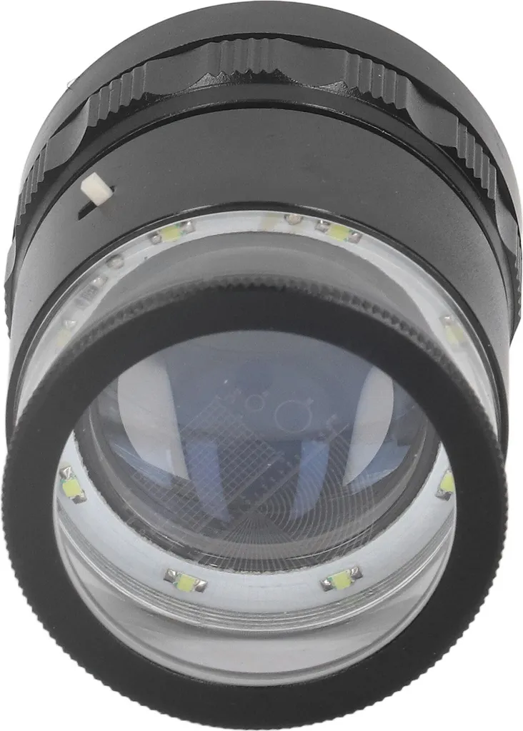 Loupe de mesure 10X avec éclairage 8 LED et graduation interchangeable