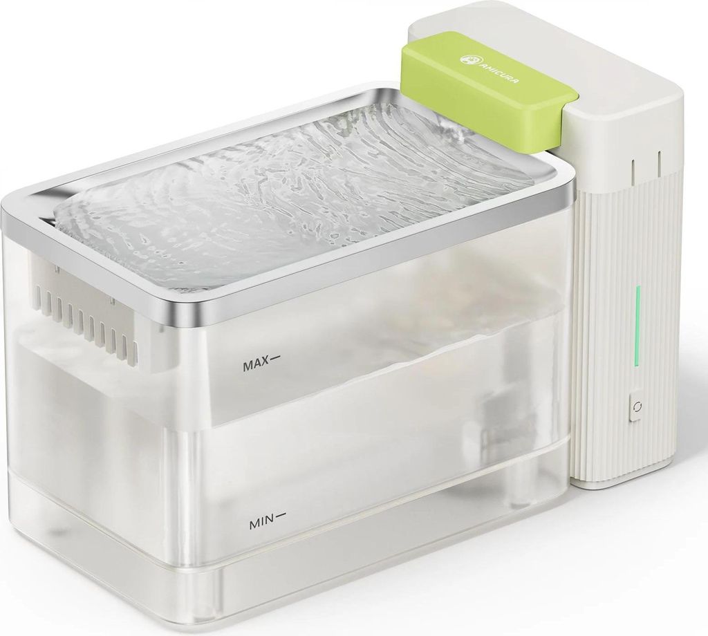 Katzenbrunnen - A3 Lite - Ultrafiltration - 3,3 l Tank - SUS316 Edelstahlnapf - LCD-Display - Smartes Gerät - EU-Stecker - Weiß
