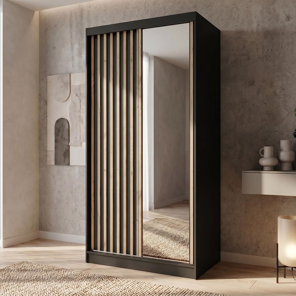 BEAUTYSOFA | Kleiderschrank DONATELLO 100 cm Produktbild 