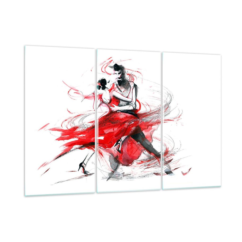Bilder auf glas - Tanz Aktion Aktivität - 165x110cm - Glasbilder - Wandbilder - Kunstdruck - zum Aufhängen bereit - Wanddekoration aus Glas - Gla...
