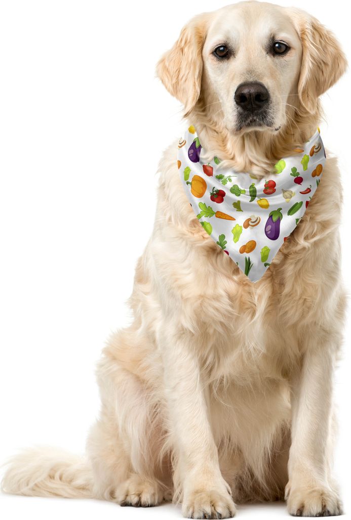 ABAKUHAUS Früchte und Gemüse Haustier Bandana, Frisches Essen, 55x55 cm, Mehrfarbig