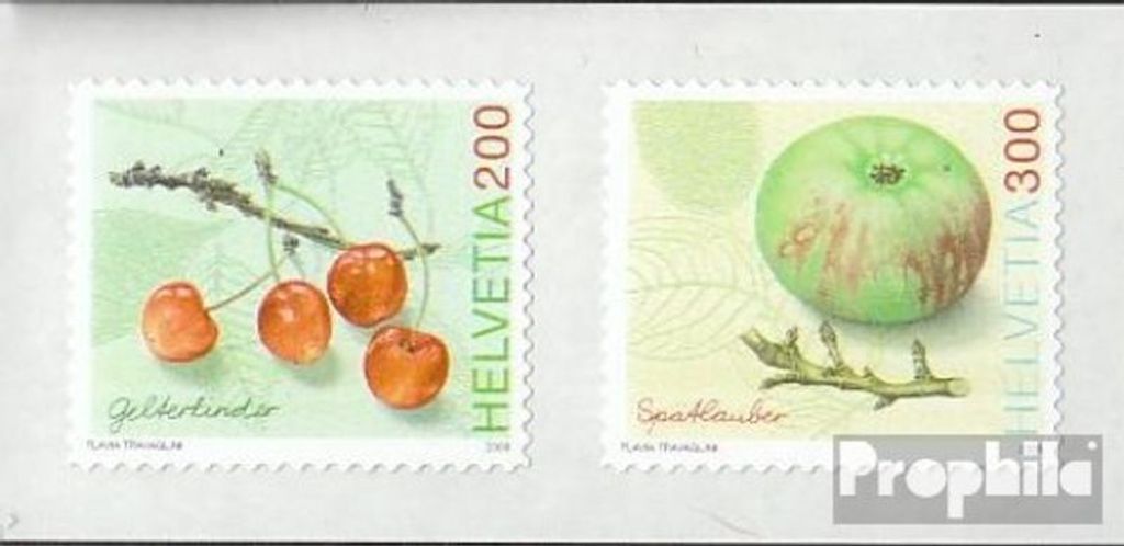 Briefmarken Schweiz 2006 Mi 1982-1983 Folienblatt (kompl.Ausg.) gestempelt Alte Obstsorten