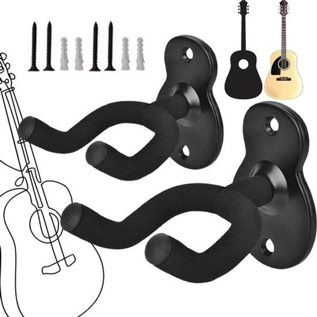 2-Stücke Metallene Ukulele-Haken Wandhalter - Akustische Gitarrenbäse Ukulele Elektrische Gitarre Wandhalter