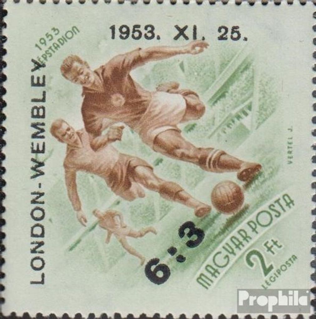 Briefmarken Ungarn 1953 Mi 1340 (kompl.Ausg.) postfrisch Fußball