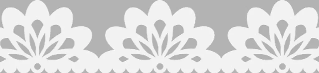 Bordure dentelle en papier autocollant éventail blanc pour scrapbooking