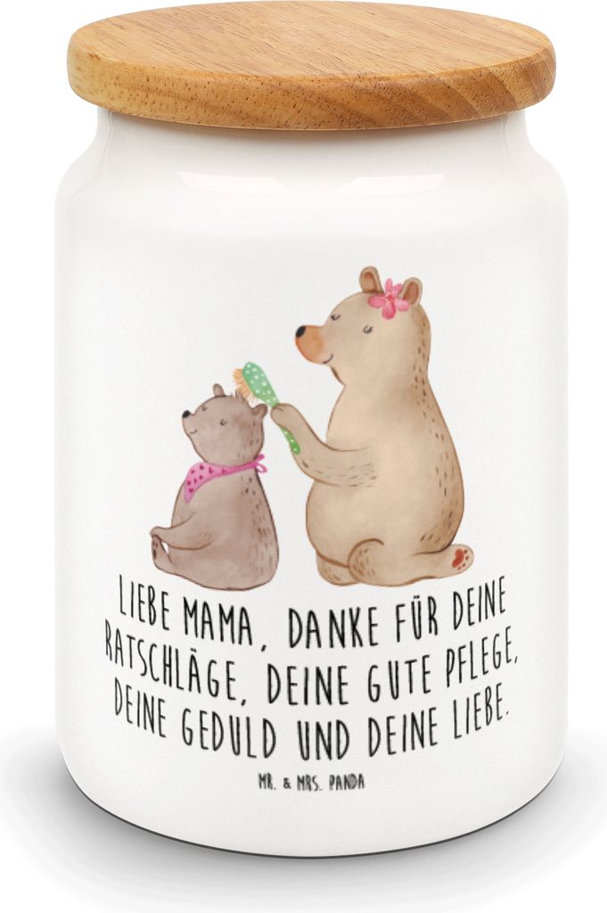 Mr. & Mrs. Panda Dose Bär Kind - Weiß - Geschenk, Muttertag, Mama, aufbewahrungsbehälter, gebäckdose, behälter, Vorratsbehälter, Keksdose, B...