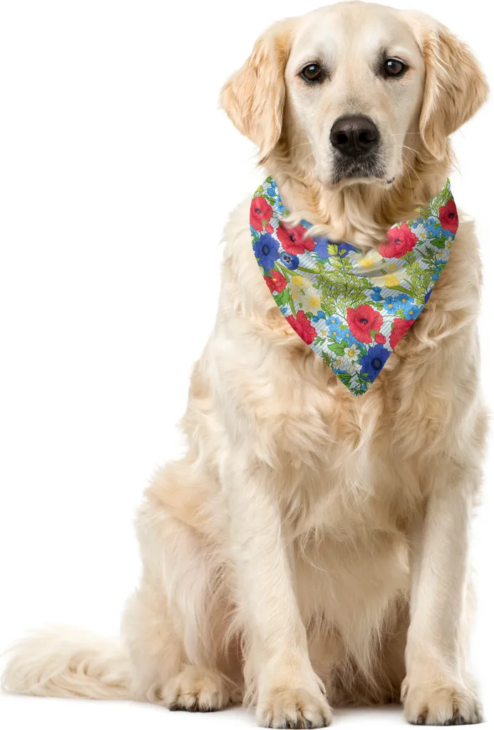 ABAKUHAUS Bandana Animali Fiori 40x40 cm - Lavabile e Resistente