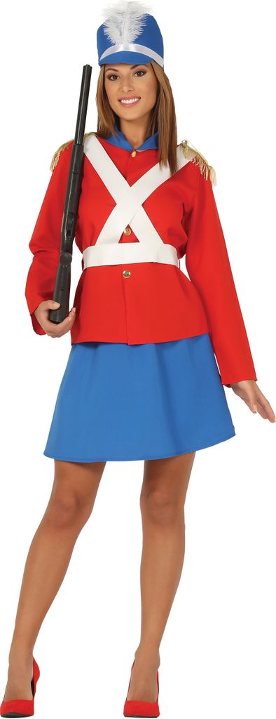A woman is posing in a costume.