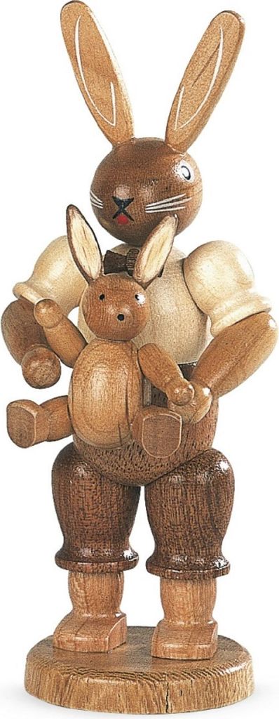 Hasenvater mit Kind (11cm) von Müller Kleinkunst