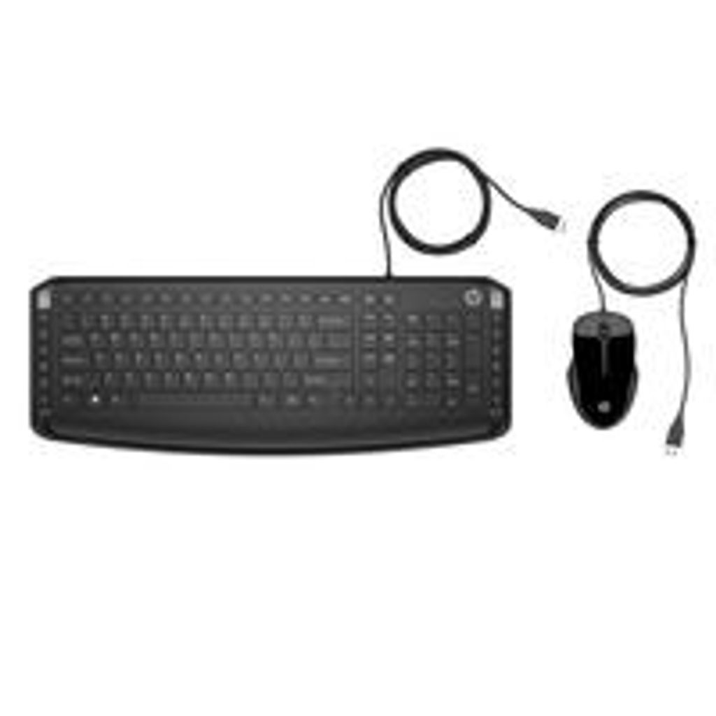 HP Pavilion KEYBOARD AND MOUSE 200, Volle Größe (100%), Kabelgebunden, USB, Schwarz, Maus enthalten