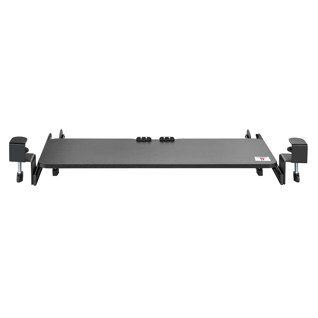 Plateau De Clavier Réglable Sous Bureau Maclean - Avec Plateau Souris Extensible, Inclinaison ±15°, Rotation 180°, Charge 5 Kg