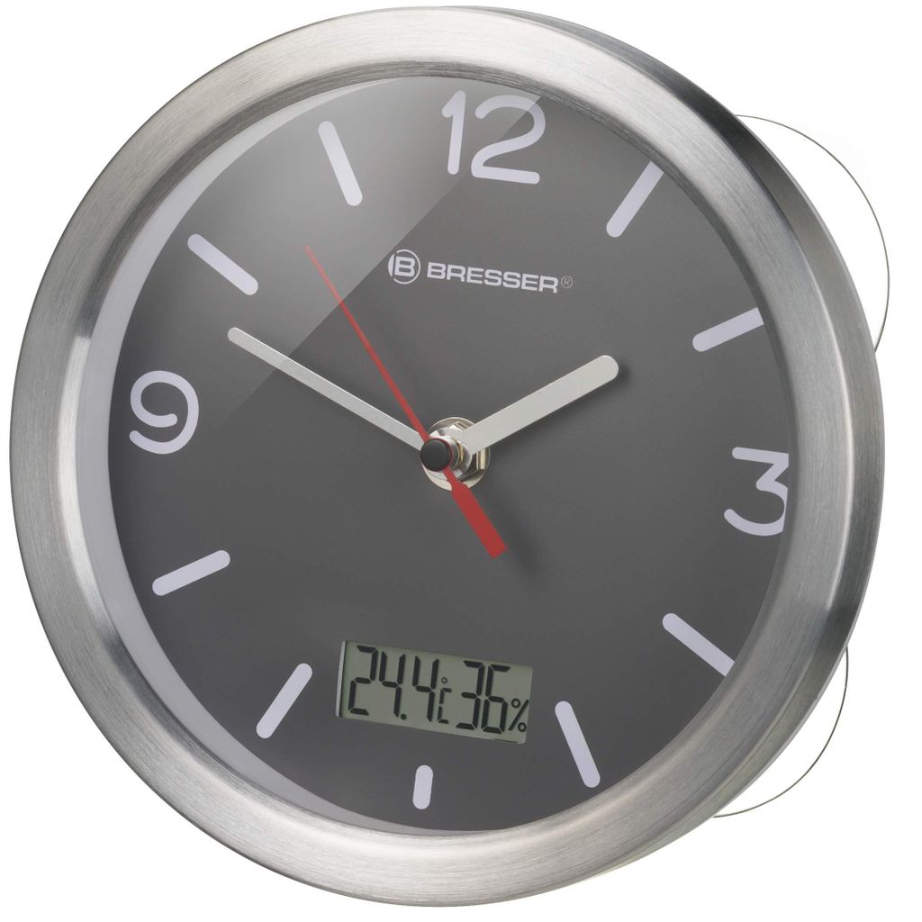 Orologio da bagno MyTime termo/igro grigio Immagine del prodotto 