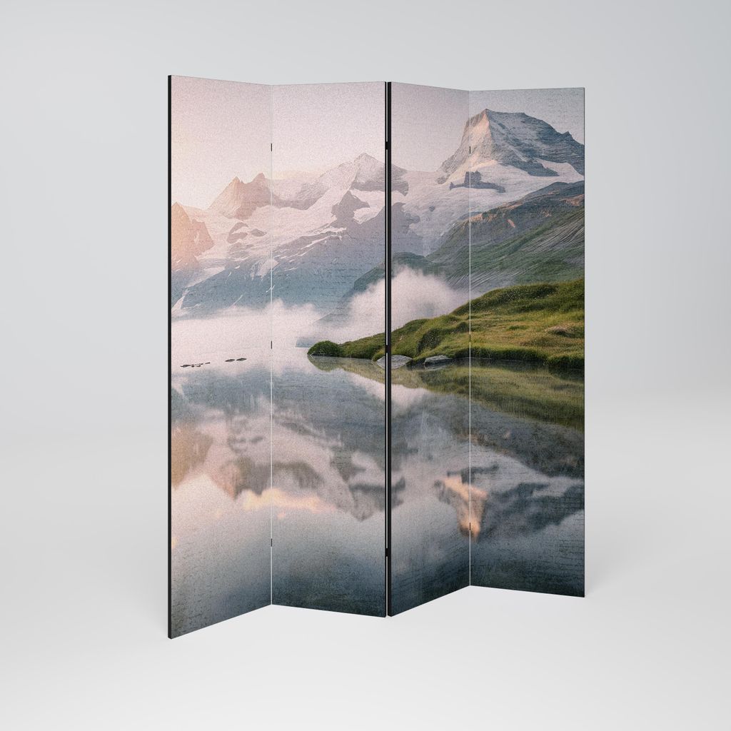 SpaceRebels Paravent Raumteiler - 4-teilig Raumtrenner, Druck 2-Seite - Raumtrenner - Trennwand Wohnung - Room Divider - Spanische Wand Deko Modern...