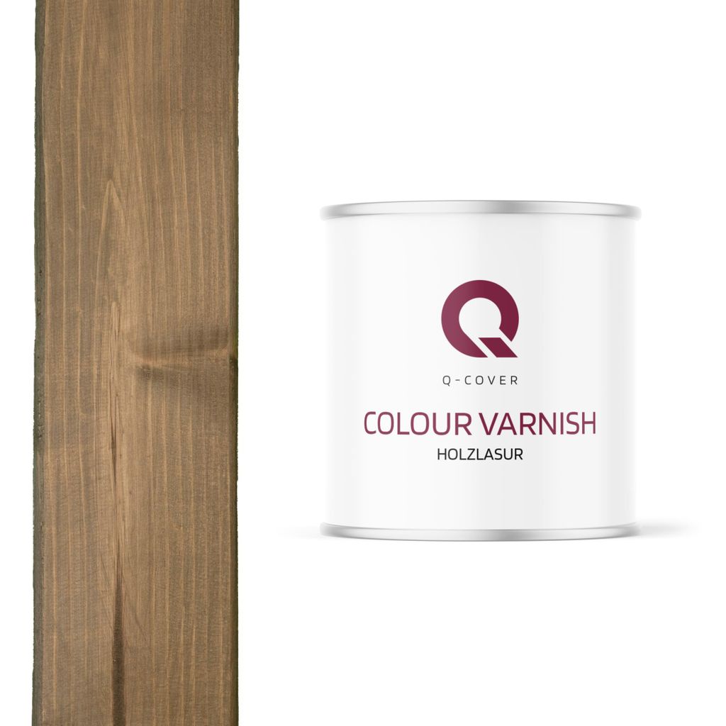 Holzlasur 2,5L Braun-grau 7013 Satin | Lasur für Holz außen & innen | Abperleffekt & UV-Schutz