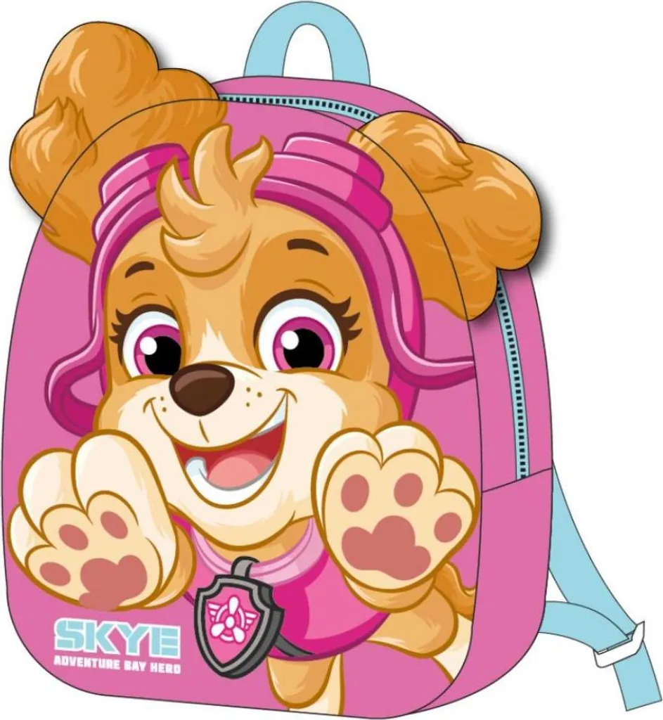 Zaino Peluche Paw Patrol per Asilo - Morbido Zainetto Bimbi Chase e Skye