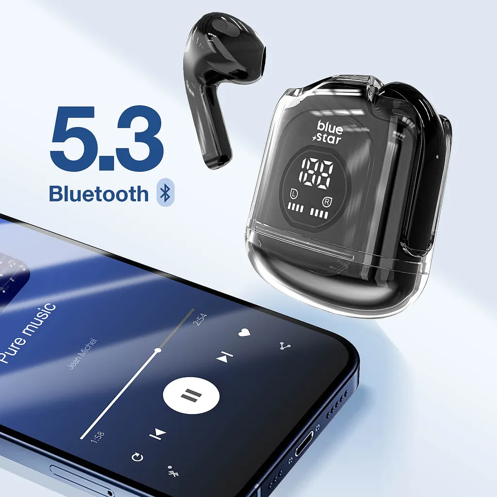 Cuffie Blue Star Wireless con Microfono | Ideali per Smart Working - 7