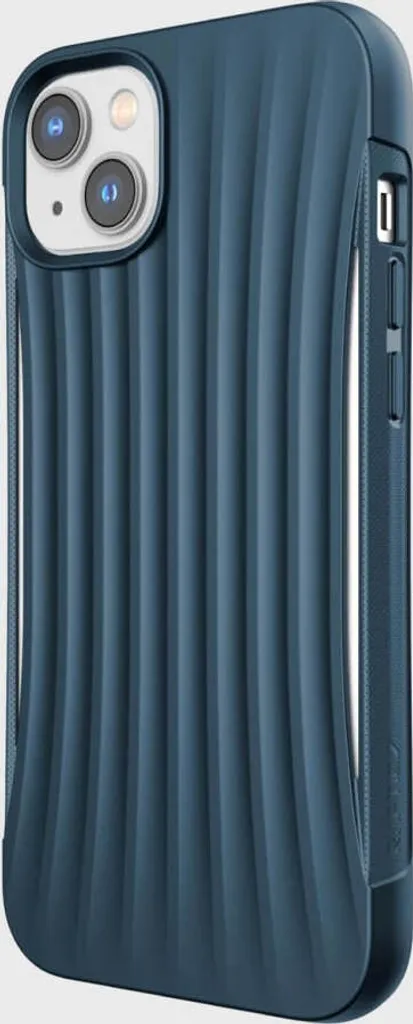 Coque iPhone 14 Raptic X-Doria dos bleu rigide bumper aluminium - 7