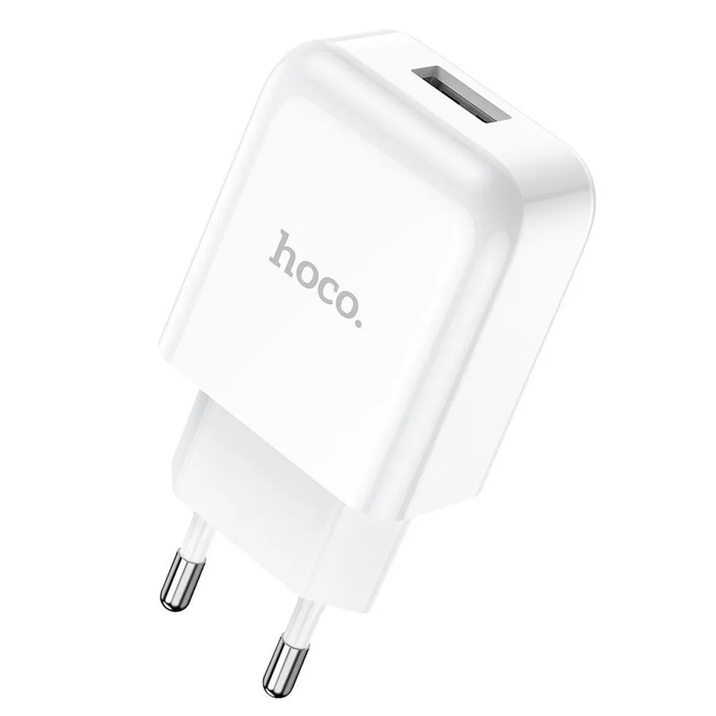 Alimentatore USB Hoco 2A Portatile - Caricabatterie Universale Bianco