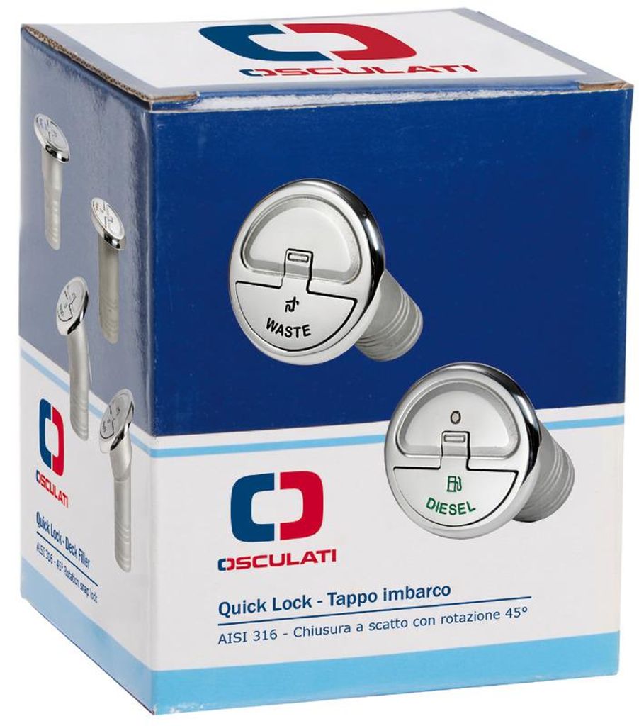 Quick Lock Diesel Deckfüllstutzen 38 mm - Osculati 20.366.06