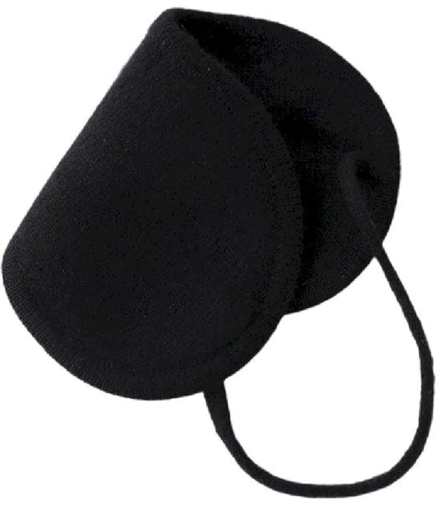 Masque de sommeil en cachemire noir et bleu - Double couche nuit