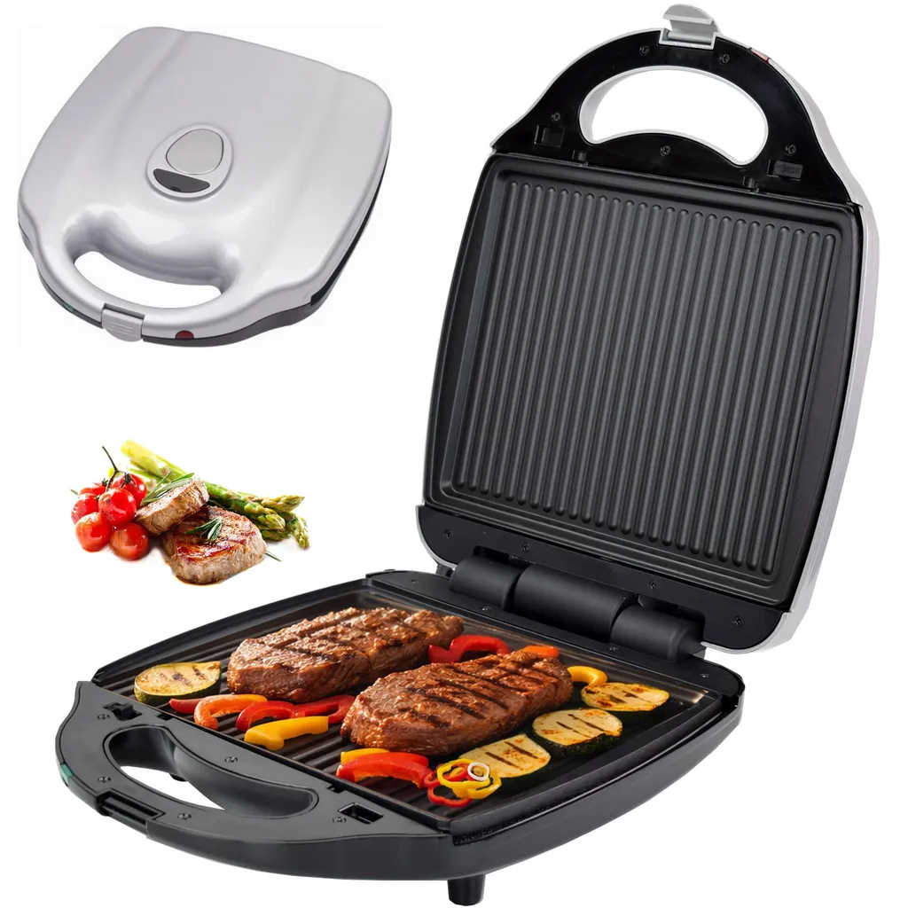 Gril de contact 2000W Syntrox Germany à plaques interchangeables inox