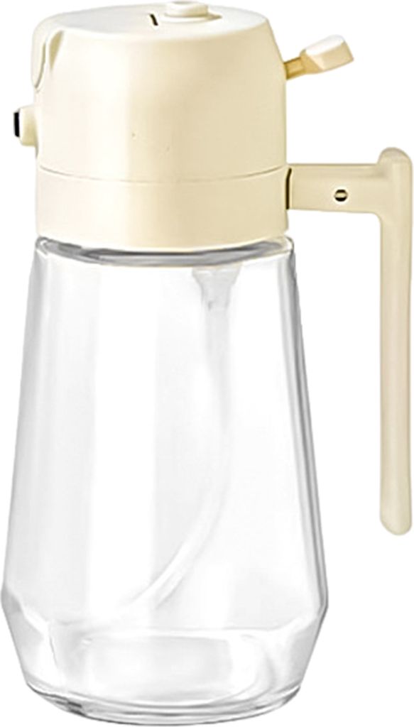 470 ml Ölspender aus Glas für die Küche, 2-in-1-Olivenöl-Sprühflasche, auslaufsicherer Ölsprüher zum Kochen, Grillen, Salatbacken