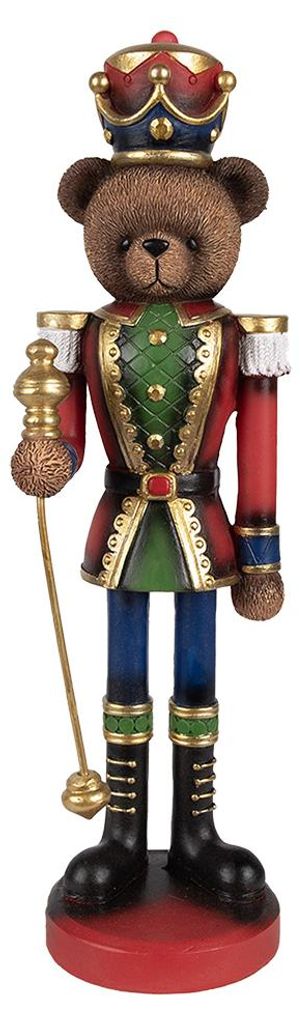 Clayre & Eef Weihnachtsdekoration Nussknacker 10x9x31 cm Produktbild 
