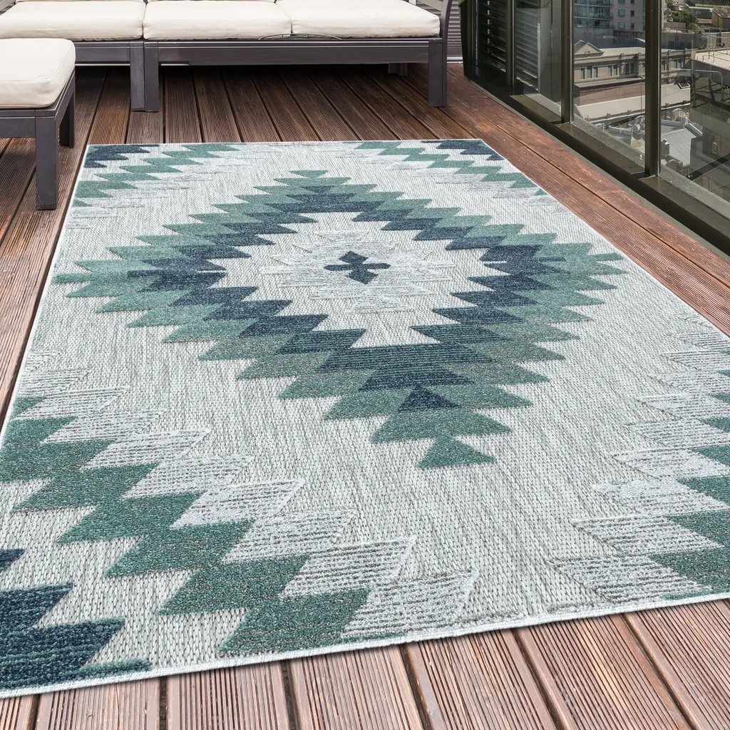 Bahama Jaky Tapis Extérieur Intérieur Bleu Rectangle 140x200cm Confort
