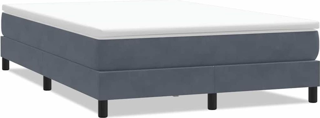 Boxspringbett ohne Matratze Dunkelgrau 160x210 cm Samt