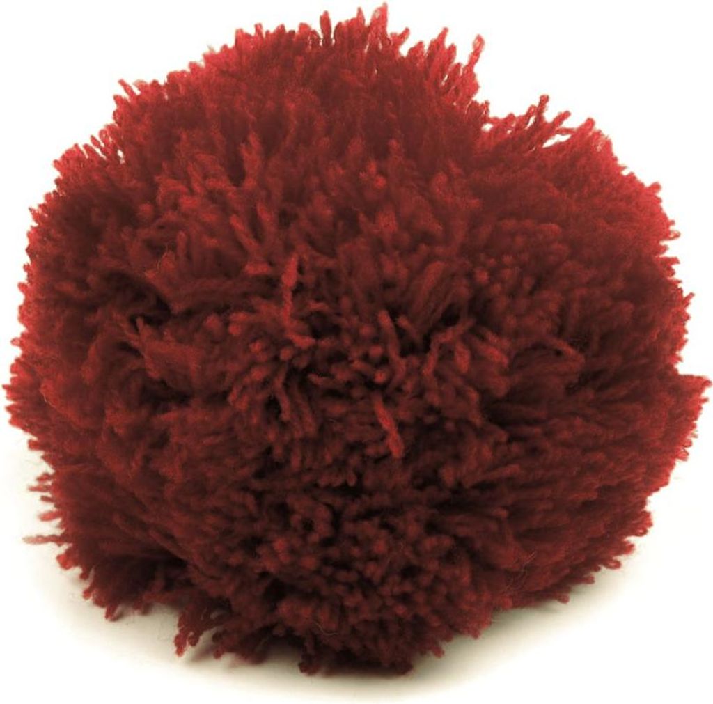 2 Bommeln / Wollbommeln / Pompon, 7cm mit einer großen Farbauswahl (2 Stück), Farbe:weinrot