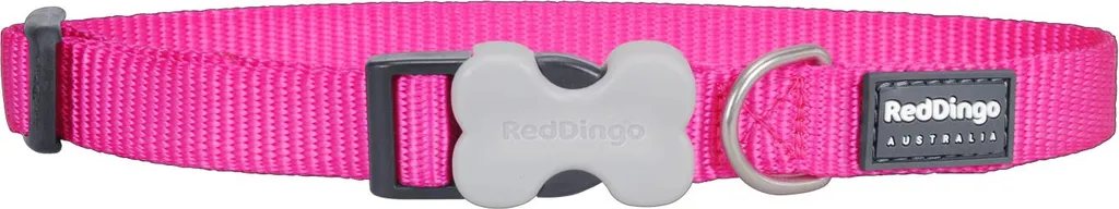 Collier Red Dingo rose en nylon résistant avec boucle Bucklebone 32cm - 3