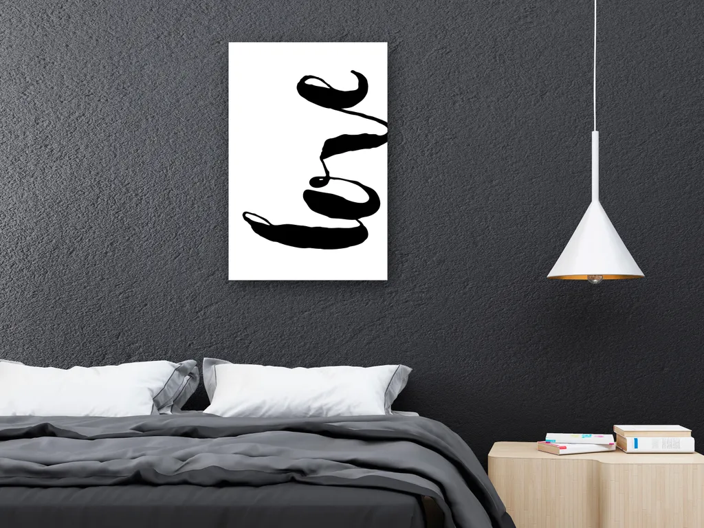 Canvas Amore Nero 80x120 - Il Quadro Verticale Must-Have in TNT - 2