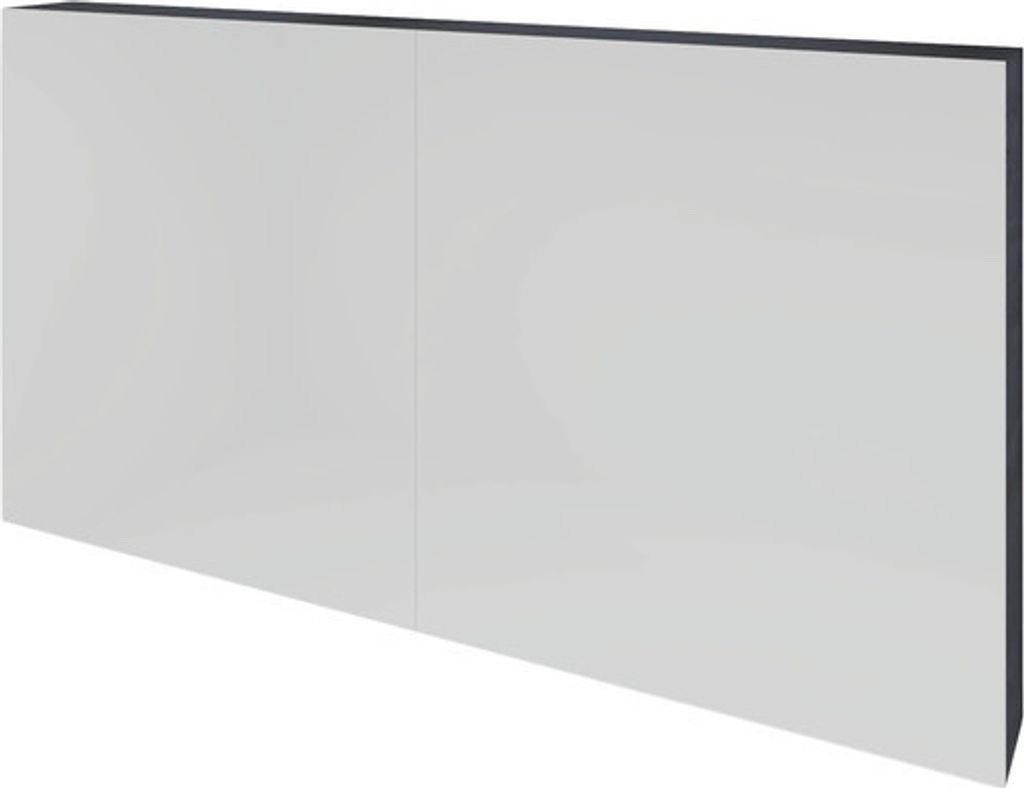 Spiegelschrank Sanox K-Line 120 x 13 x 70 cm black oak 2-türig