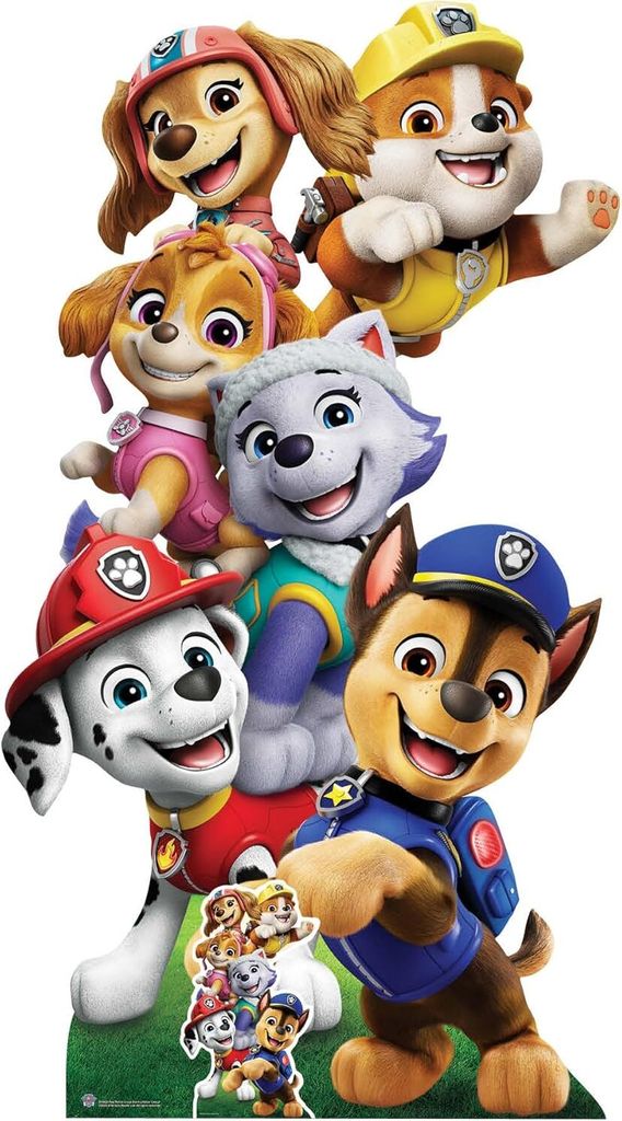 Paw Patrol - Gruppenbild - Pappaufsteller 91x164 cm Produktbild 