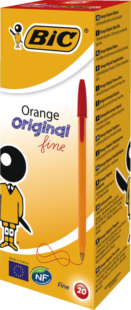 BIC Office Kugelschreiber, Orangerot, 0,8 mm, 20er-Set Produktbild 