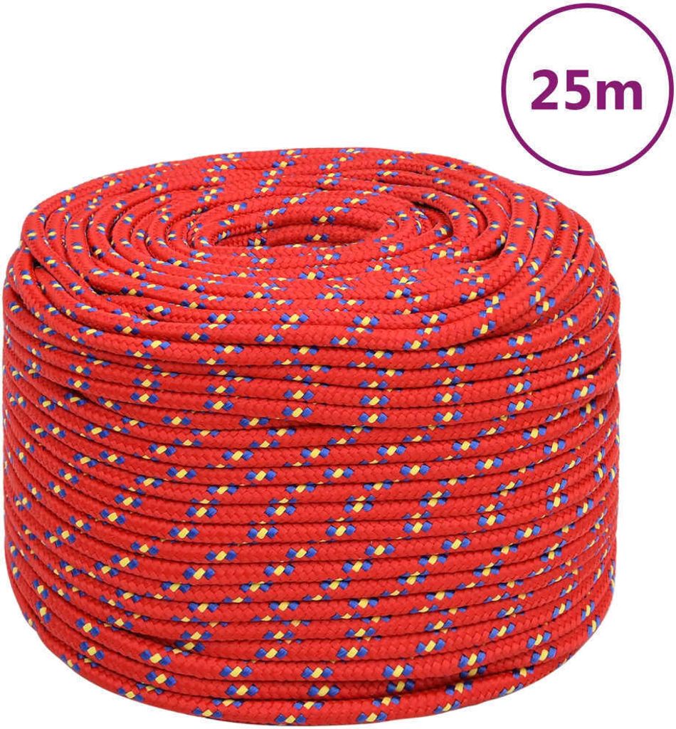 The Living Store Bootsseil Rot 6 mm 25 m Polypropylen