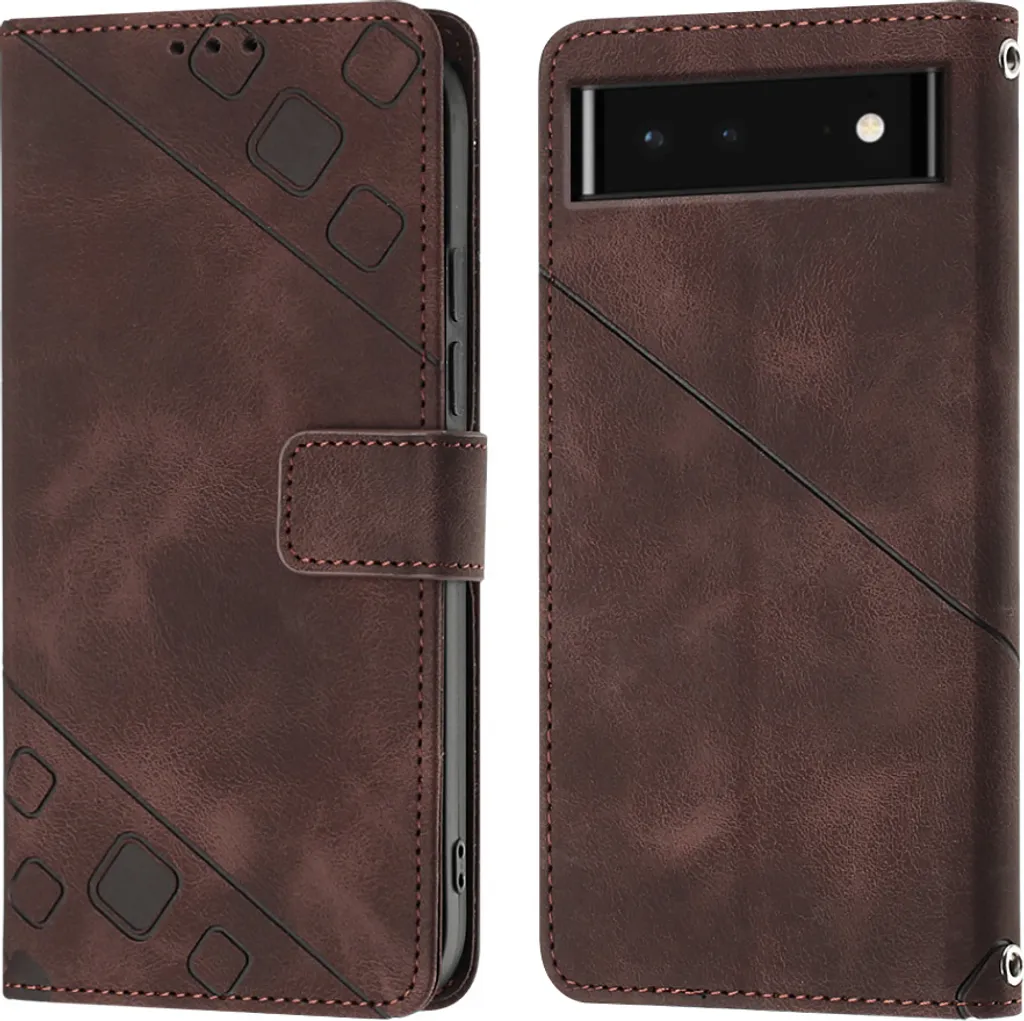 ESONG Cover per Google Pixel 9,Custodia Portafoglio a Libro in Pelle PU,Antiurto Protezione Flip Wallet Case con[Staffa/Slot per Schede/Magnetica/Cerniera/Cordino]-blu