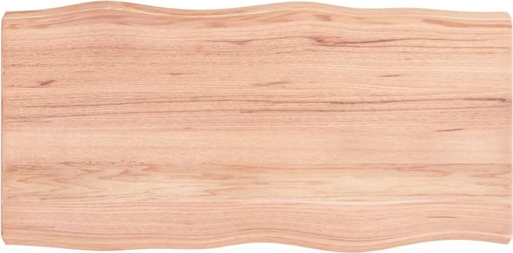 Tischplatte 80x40x(2-6) cm Massivholz Behandelt Baumkante