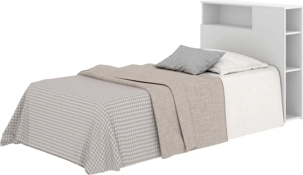Solution Déco Murale Tête de Lit Haitang Blanche 23x99 cm Anti-tâche